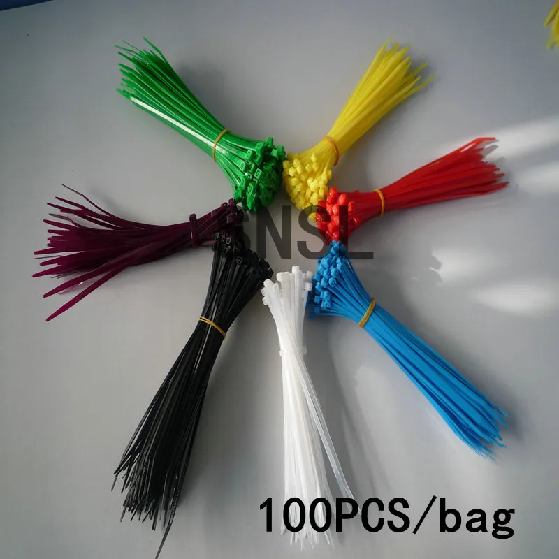 

Красный нейлоновый кабель tie3 * 100 мм, 100 шт., аксессуары для проводов и кабельная стяжка, разноцветпосылка, крепежный ремешок для кабеля