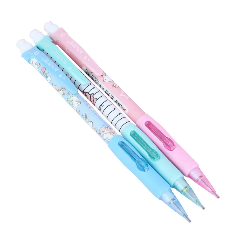 50pcs Kawaii Mechanical Pencil 0.7mm Korean Lovely Unicorn Automatic Pencil 0.5mm Cute Stationery Pencil Top Erasers Kid Drawing
50pcs Kawaii Mechanical Pencil 0.7mm Korean Lovely Unicorn Automatic Pencil 0.5mm Cute Stationery Pencil Top Erasers Kid Drawing