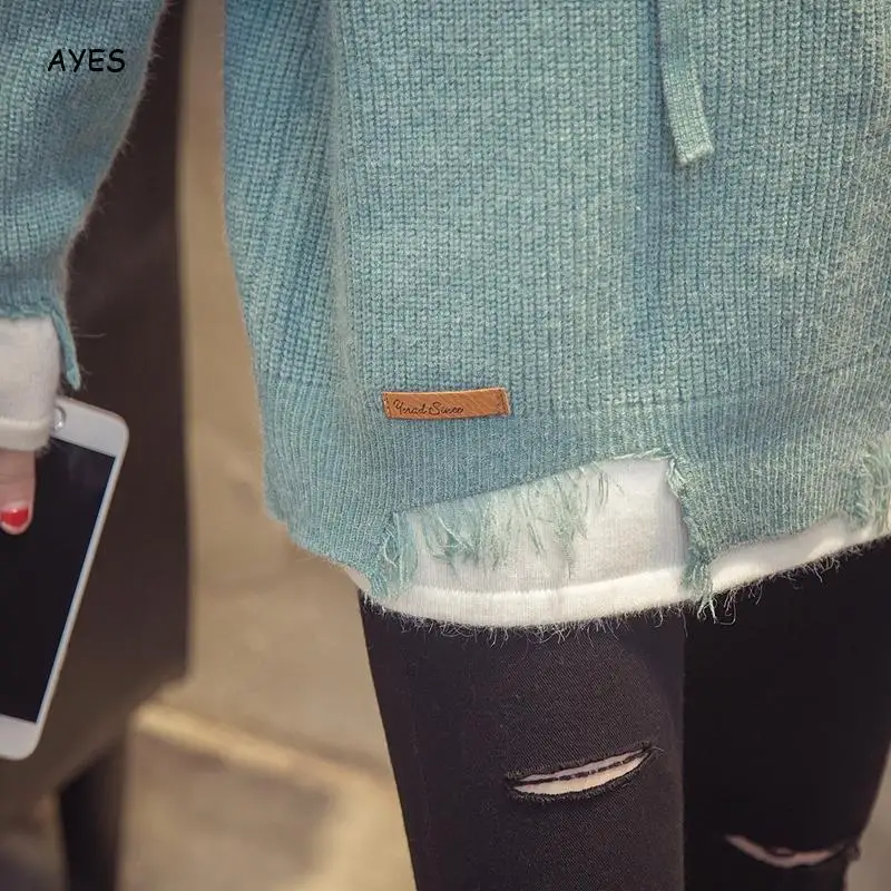 Harajuku Ripped Sweater Autumn Winter Long Sleeve Green Knitted Women Hooded Sweater Yellow Loose Sweaters Red Jumper Pull Femme
Harajuku Ripped Sweater Autumn Winter Long Sleeve Green Knitted Women Hooded Sweater Yellow Loose Sweaters Red Jumper Pull Femme