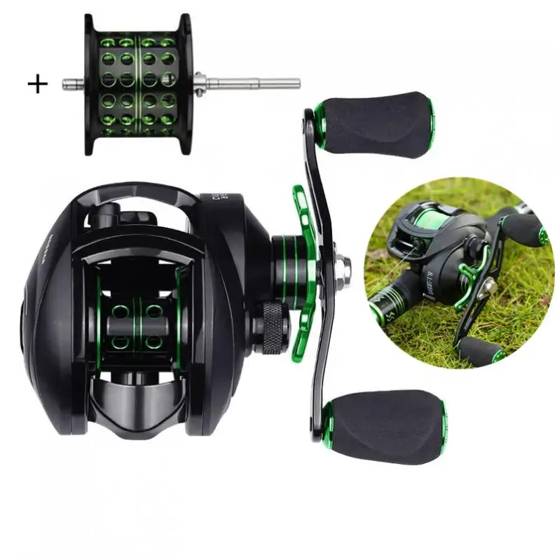 Baitcasting Reel 8.1:1 12+1BB Bass Fishing Reel with Shallow Spool 8KG/18LB Max Drag Left Right Hand Reel Reinforced Nylon Body
Baitcasting Reel 8.1:1 12+1BB Bass Fishing Reel with Shallow Spool 8KG/18LB Max Drag Left Right Hand Reel Reinforced Nylon Body