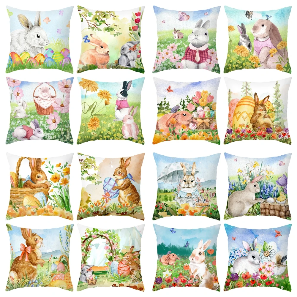 Bunny Eggs Pillowcase 45X45cm Easter Gifts Cushion Covers for Living Room Cartoon Rabbit Printed Sofa Cushion Covers Home Decor
Bunny Eggs Pillowcase 45X45cm Easter Gifts Cushion Covers for Living Room Cartoon Rabbit Printed Sofa Cushion Covers Home Decor