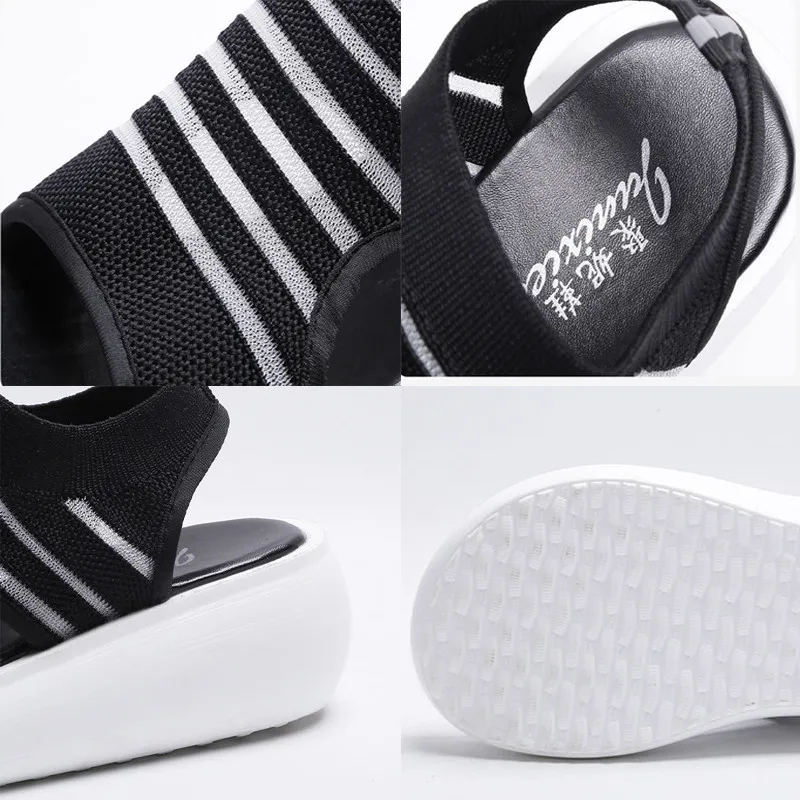 Summer Women Running Shoes Woven Fabric Mesh Comfort Breathable Wedges Sandals Platform Heighten Shoes Retro Hollow Beach Shoes
Summer Women Running Shoes Woven Fabric Mesh Comfort Breathable Wedges Sandals Platform Heighten Shoes Retro Hollow Beach Shoes