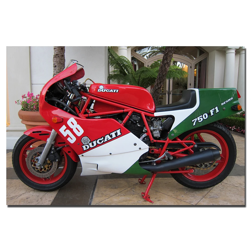 Картина на стену с гоночным мотоциклом Ducati 750 F1, художественный постер картина принтов для декора гостиной
Картина на стену с гоночным мотоциклом Ducati 750 F1, художественный постер картина принтов для декора гостиной