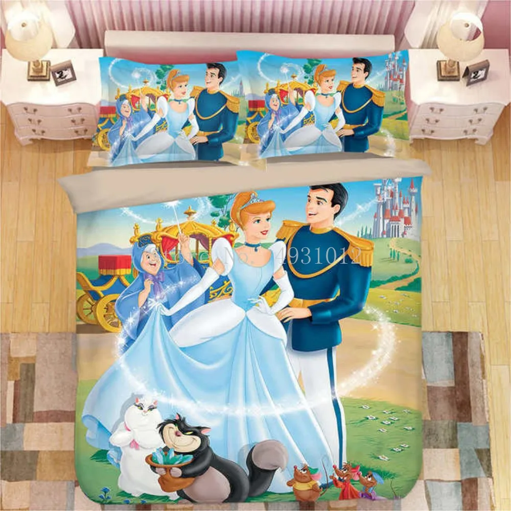 3D Disney Bedding Single Size Cinderella Princess Quilt Duvet Covers Set for Kids Bedroom Decor Queen Coverlets King Bedclothes
3D Disney Bedding Single Size Cinderella Princess Quilt Duvet Covers Set for Kids Bedroom Decor Queen Coverlets King Bedclothes