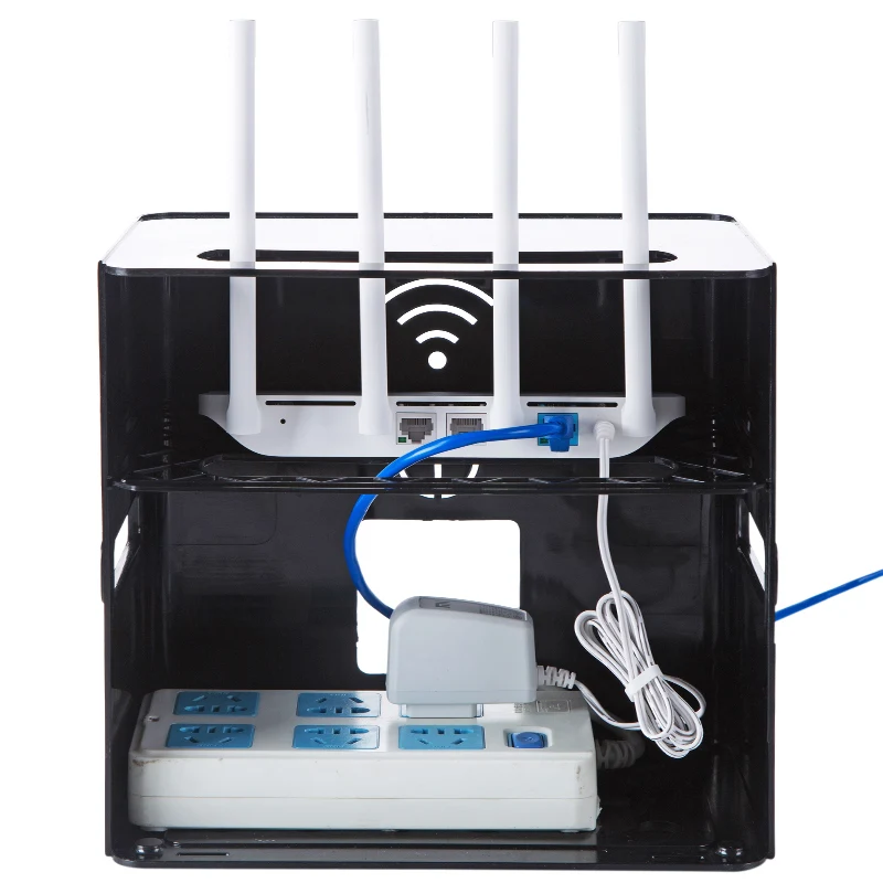 Socket wire storage box wifi router box desktop power cord finishing row plug line box MJ1104
Socket wire storage box wifi router box desktop power cord finishing row plug line box MJ1104
