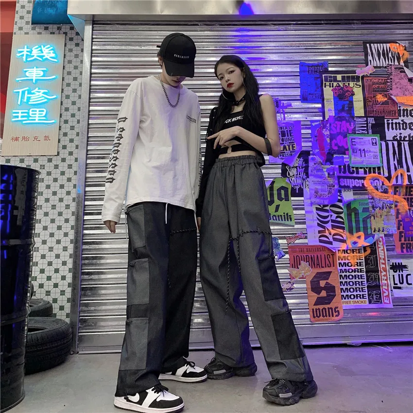 fashion brands long pants pockets wide leg pants loose unisex casual streetwear style Women's Clothing spring autumn harajuku 
fashion brands long pants pockets wide leg pants loose unisex casual streetwear style Women's Clothing spring autumn harajuku