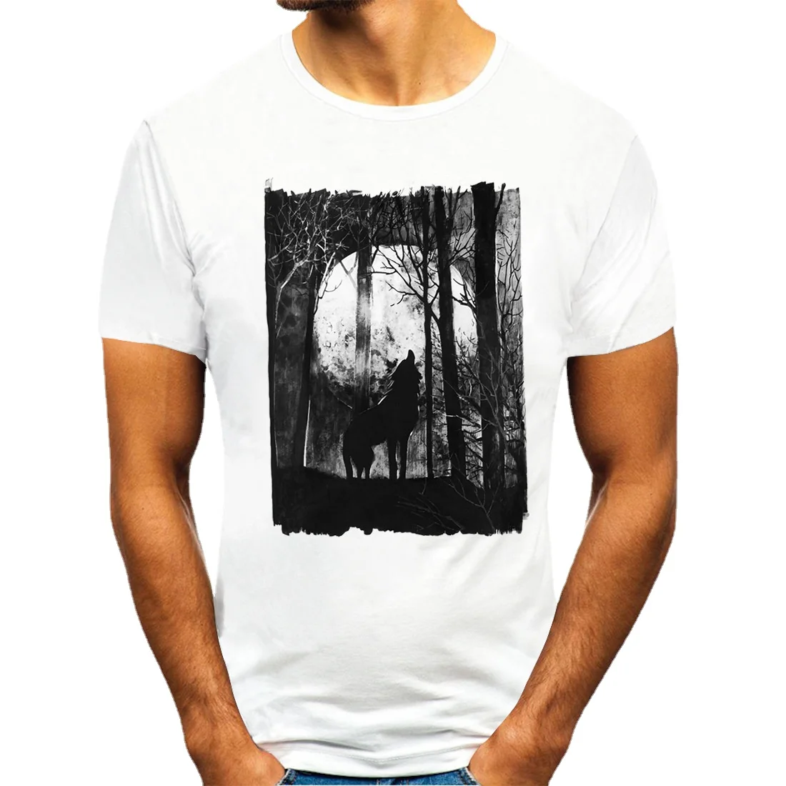 YT118 Summer Clothing Men's Short-Sleeved T-shirt Cross-Border Wolf Printed EU Size Loose White T Shirt Men
YT118 Summer Clothing Men's Short-Sleeved T-shirt Cross-Border Wolf Printed EU Size Loose White T Shirt Men