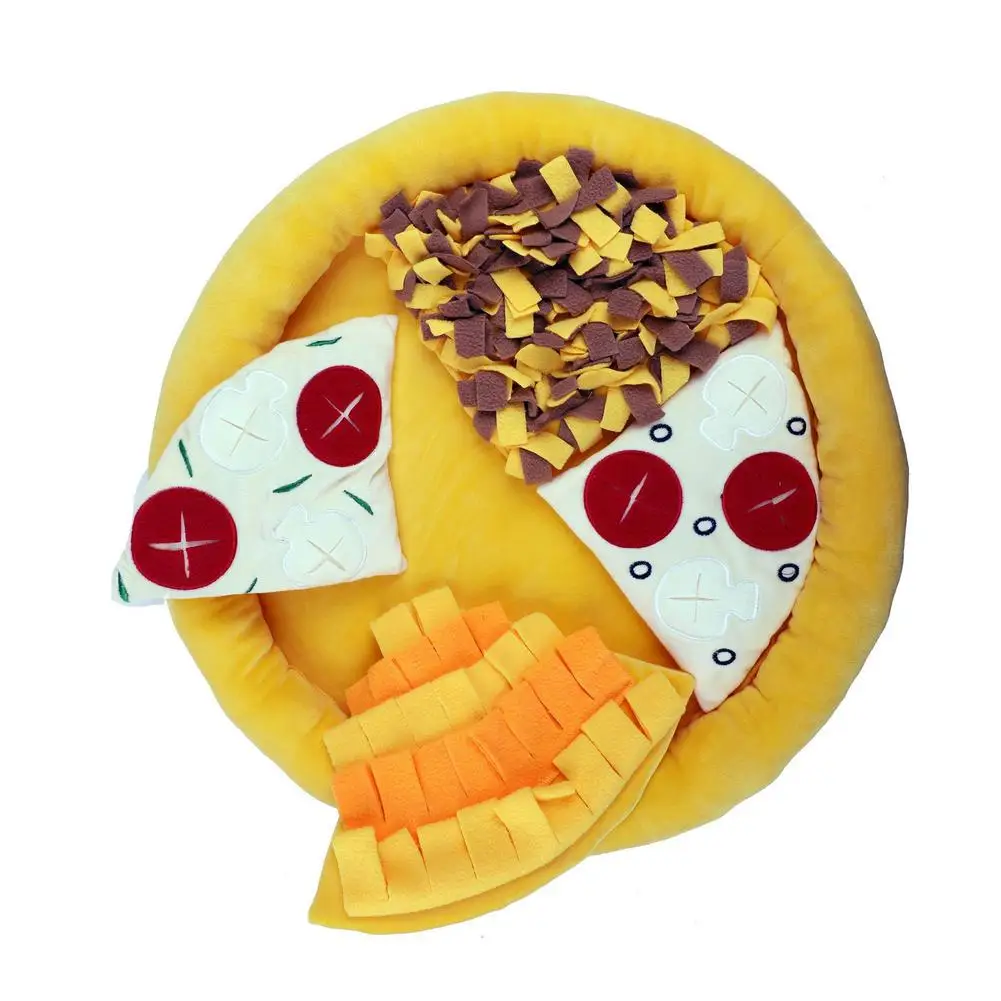 

Pizza Pet Dog Snuffle Mat Nose Smell Training Sniffing Pad Dogs Puzzle Toy Slow Feeding Bowl Food Dispenser Carpet Washable Pads