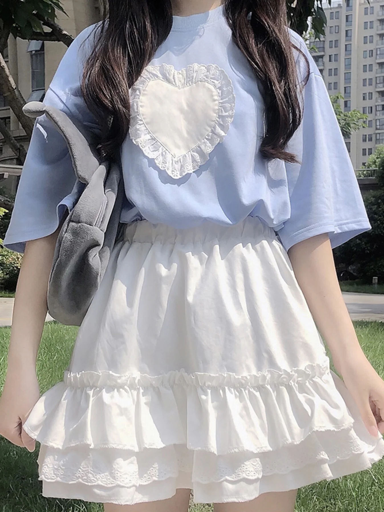 Женская Кружевная футболка Kawaii Girl Love, Новинка лета 2022, японская Милая футболка с круглым вырезом и коротким рукавом, светло-голубая женская ...
Женская Кружевная футболка Kawaii Girl Love, Новинка лета 2022, японская Милая футболка с круглым вырезом и коротким рукавом, светло-голубая женская ...