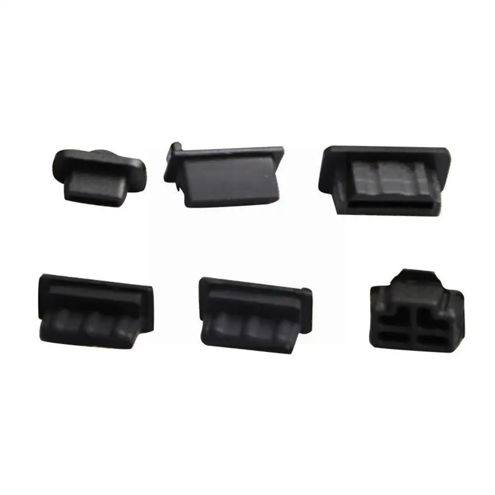 6Pcs Black Silicone Dust Plugs Set USB HDM Interface Accessories Game Anti-dust Parts Cover Plug Console Dustproof Q6J7 For S0T4
6Pcs Black Silicone Dust Plugs Set USB HDM Interface Accessories Game Anti-dust Parts Cover Plug Console Dustproof Q6J7 For S0T4