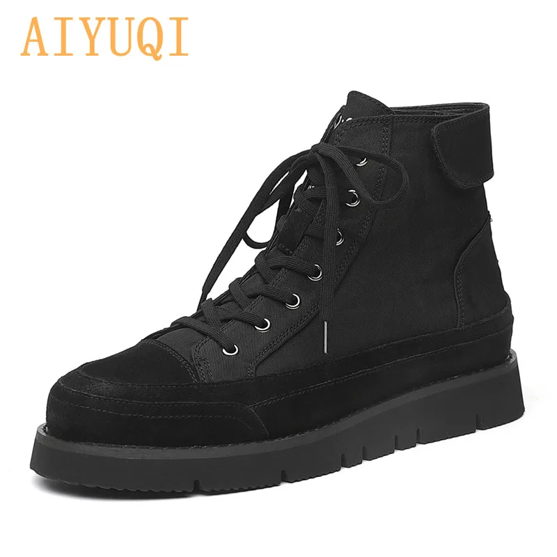 AIYUQI Martin Boots Men 2021 Autumn Genuine Leather Trend Men's Short Boots Lace Up Motorcycle Boots Men
AIYUQI Martin Boots Men 2021 Autumn Genuine Leather Trend Men's Short Boots Lace Up Motorcycle Boots Men