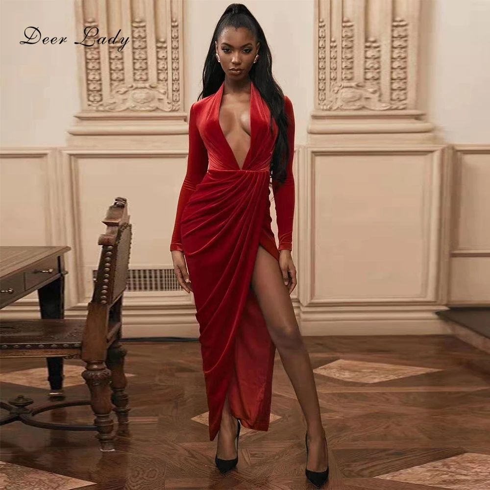 DeerLady 2019 New Summer Women Sexy Long Sleve Bodycon Dress Wine Red V Neck Plunge Sexy Maxi Celebrity Evening Party Club Dress
DeerLady 2019 New Summer Women Sexy Long Sleve Bodycon Dress Wine Red V Neck Plunge Sexy Maxi Celebrity Evening Party Club Dress