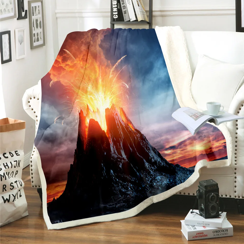 Volcano Blanket 3D Print Sherpa Blanket on Bed Kids Girl Flower Home Textiles Dreamlike Style 01
Volcano Blanket 3D Print Sherpa Blanket on Bed Kids Girl Flower Home Textiles Dreamlike Style 01