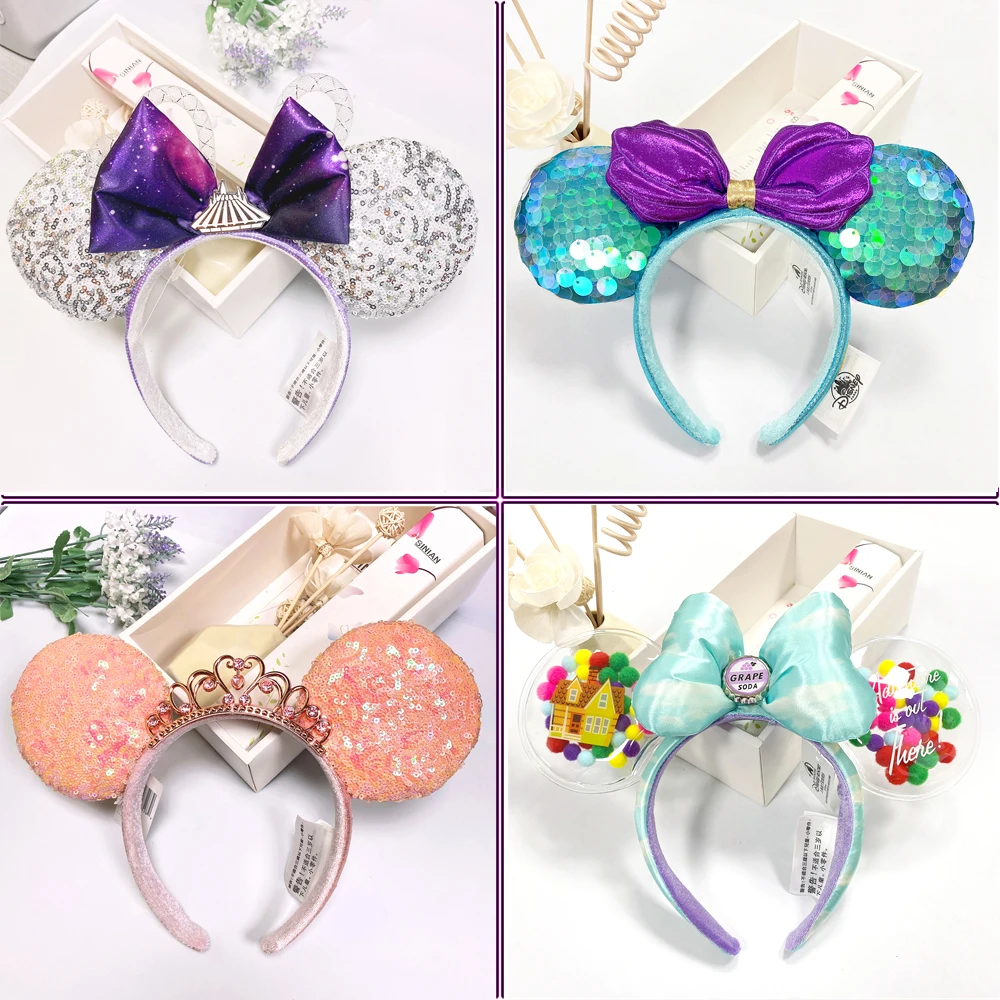 New Minnie Ears Headband Space Mountain headband Big Sequin Bows EARS COSTUME Headband Cosplay Plush Adult Kids Headband
New Minnie Ears Headband Space Mountain headband Big Sequin Bows EARS COSTUME Headband Cosplay Plush Adult Kids Headband