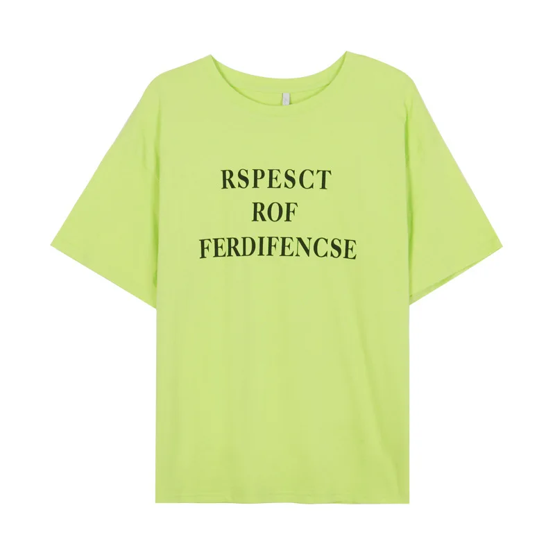 Simple Letter Print Short-Sleeve T-shirt Women's 2021 Summer Loose Casual Bottoming Top
Simple Letter Print Short-Sleeve T-shirt Women's 2021 Summer Loose Casual Bottoming Top