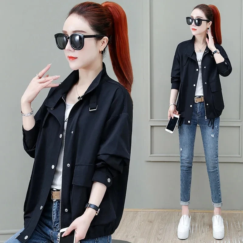 Casual Tooling Jacket Female Spring Autumn 2022 New Windbreaker Ladies Retro Port Style Overwear Loose And Thin Women Coat L406
Casual Tooling Jacket Female Spring Autumn 2022 New Windbreaker Ladies Retro Port Style Overwear Loose And Thin Women Coat L406