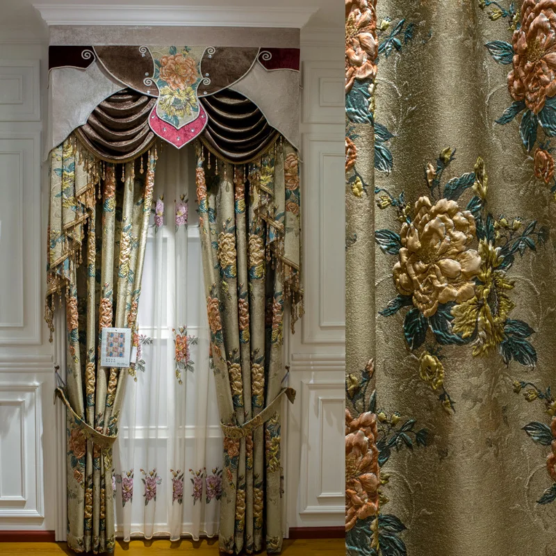Chenille Luxury 4D jacquard villa curtain For Living Room Window Curtain Bedroom Embroidered Tulle Curtain Luxury Home Decor
Chenille Luxury 4D jacquard villa curtain For Living Room Window Curtain Bedroom Embroidered Tulle Curtain Luxury Home Decor