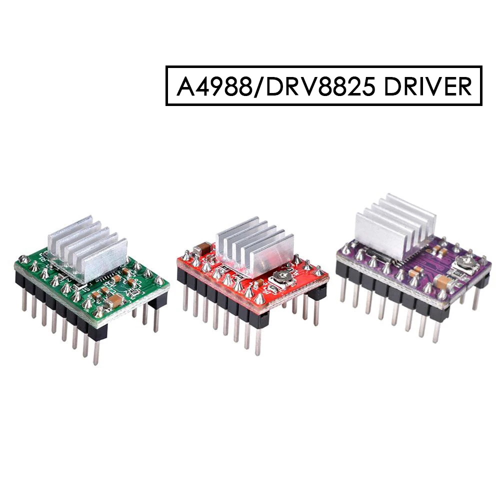3D Printer Parts StepStick A4988 DRV8825 Stepper Motor Driver With Heat sink Carrier Reprap RAMPS 1.4 1.5 1.6 MKS GEN V1.4 board
3D Printer Parts StepStick A4988 DRV8825 Stepper Motor Driver With Heat sink Carrier Reprap RAMPS 1.4 1.5 1.6 MKS GEN V1.4 board