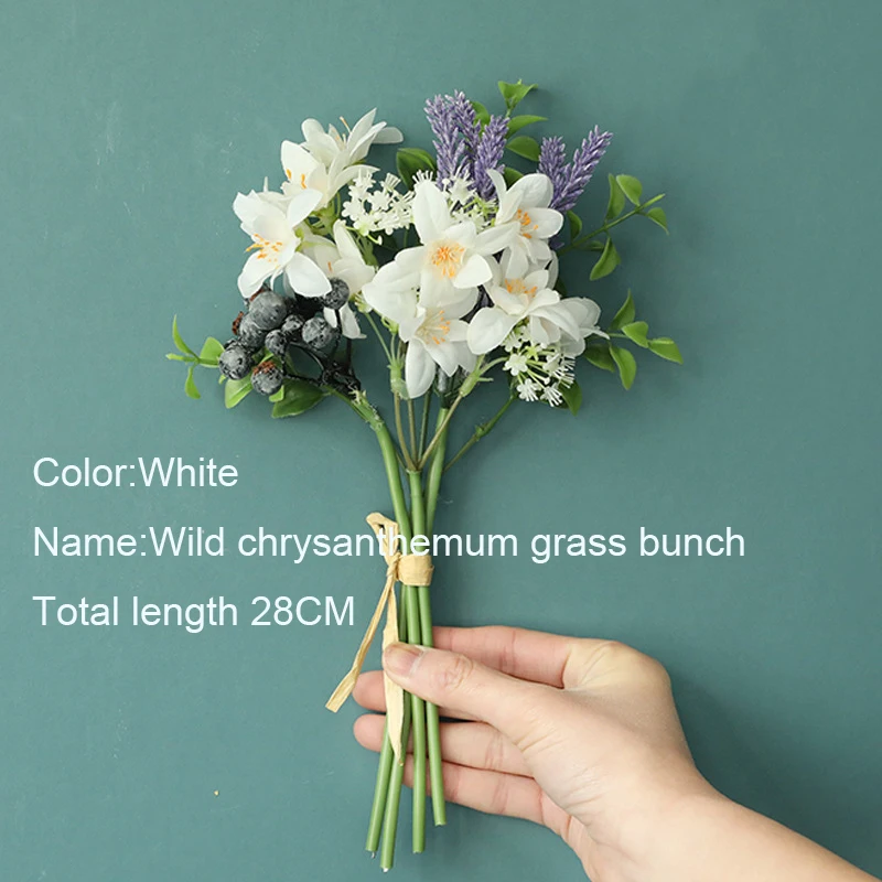 Bunch of Chrysanthemum Grass Artificial Flowers Decoration Home Flower Arrangement Wedding Bride Hand Hold Bouquet Fake Wreath
Bunch of Chrysanthemum Grass Artificial Flowers Decoration Home Flower Arrangement Wedding Bride Hand Hold Bouquet Fake Wreath