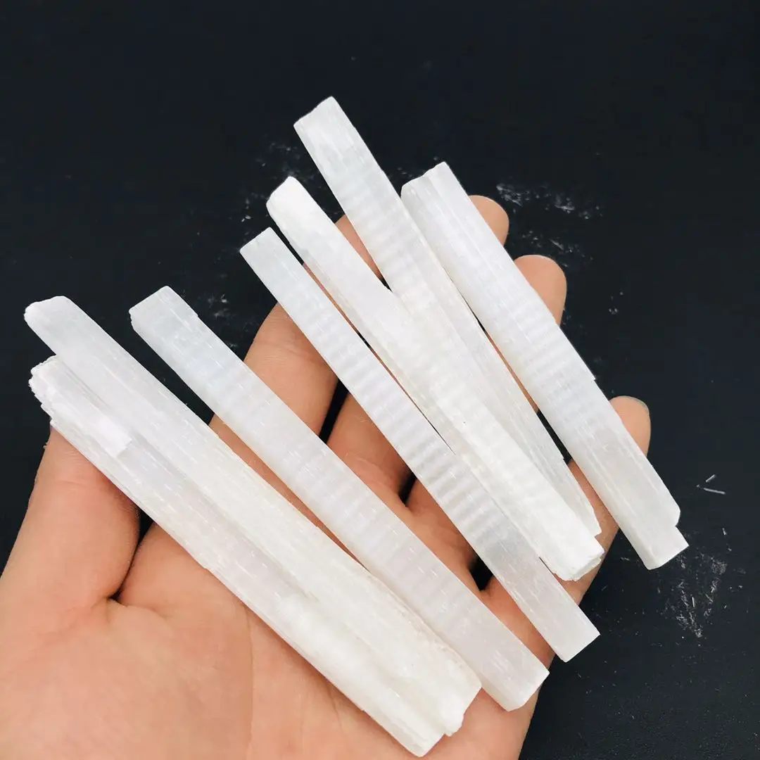Natural Energy Stone Selenite Rough Sticks Healing Crystal Wand 110mm-120mm 1000g
Natural Energy Stone Selenite Rough Sticks Healing Crystal Wand 110mm-120mm 1000g