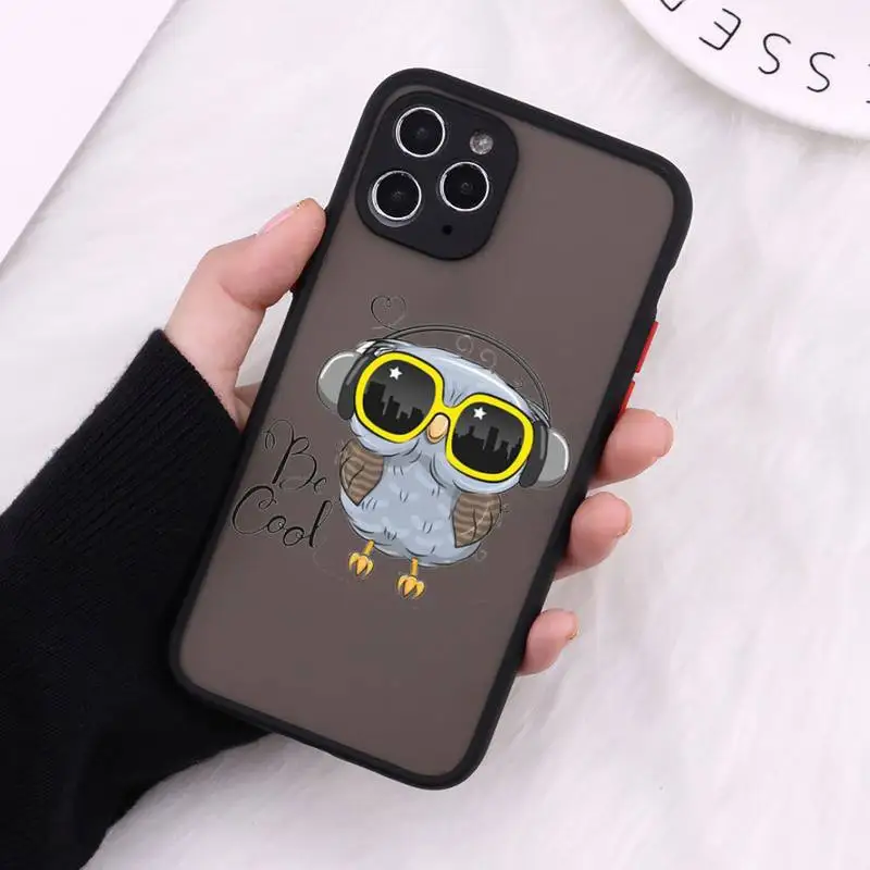 Cartoon Girl Gifts Cute Owl lovers Phone Case Matte For iPhone 12 Mini 11 Pro XR XS Max 7 8 Plus X Hard PC Back Cover
Cartoon Girl Gifts Cute Owl lovers Phone Case Matte For iPhone 12 Mini 11 Pro XR XS Max 7 8 Plus X Hard PC Back Cover