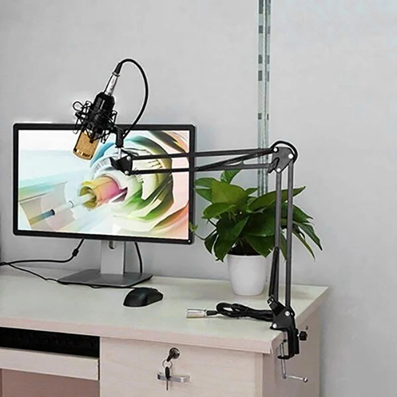 BM-800 Suspension Microphone Kit, 360 degree Universal Desktop Bedside Cantilever Bracket Live Broadcast K Song Kit
BM-800 Suspension Microphone Kit, 360 degree Universal Desktop Bedside Cantilever Bracket Live Broadcast K Song Kit