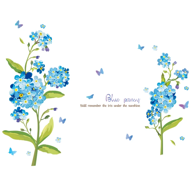 Modern 3D Stereo Wall Stickers Flowers TV Backdrop Decals Bedroom Bedside Wall Decoration Painting Self Adhesive Wallpaper PVC