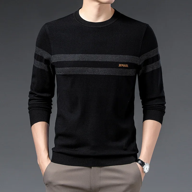 Men Clothing 2021 Fall Men's Round Neck Long-sleeved Sweater Men's Striped Knitted Bottoming Shirt
Men Clothing 2021 Fall Men's Round Neck Long-sleeved Sweater Men's Striped Knitted Bottoming Shirt
