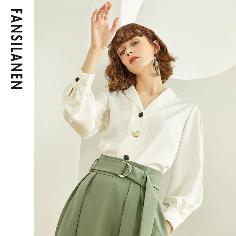 Chiffon Design Sense Small Crowd 2021 New Spring and Autumn Long Sleeve Professional V-Neck Shirt
Chiffon Design Sense Small Crowd 2021 New Spring and Autumn Long Sleeve Professional V-Neck Shirt