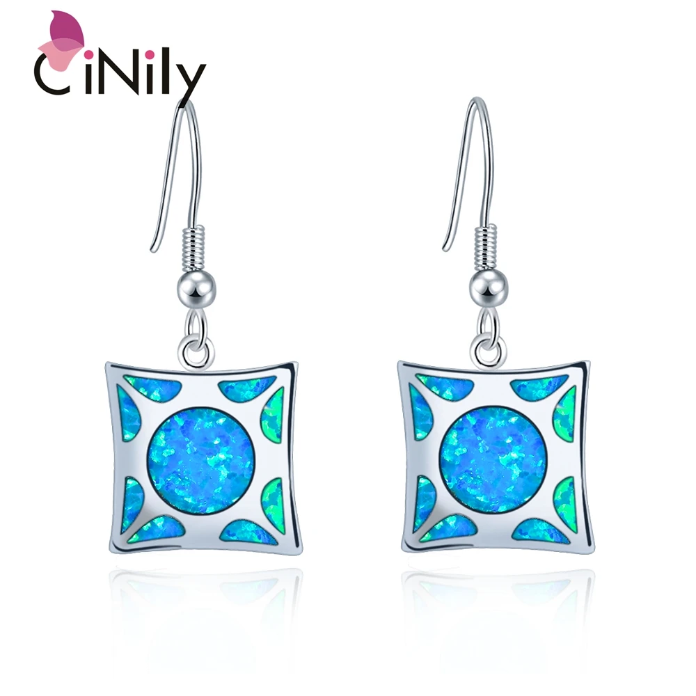 CiNily Created Blue Fire Opal Silver Plated Wholesale Hot Sell Fashion For Women Jewelry Party Dangle Earrings 1 1/4" OH4108
CiNily Created Blue Fire Opal Silver Plated Wholesale Hot Sell Fashion For Women Jewelry Party Dangle Earrings 1 1/4" OH4108