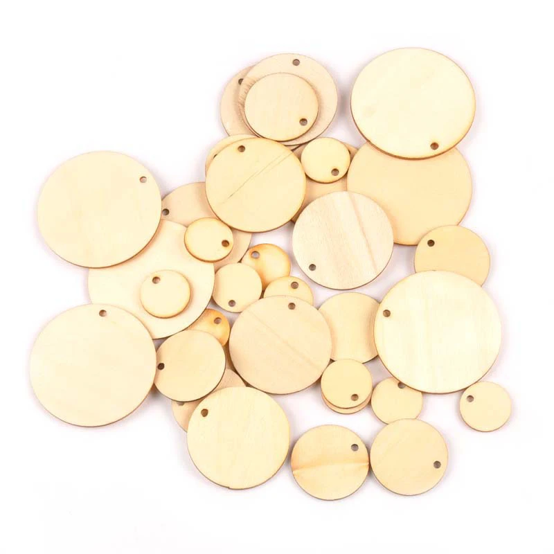 50 pcs Round Pack Wooden Circles Natural Discs Blank Signs Crafts Wedding Party Gift Label Hang Tag Cards
50 pcs Round Pack Wooden Circles Natural Discs Blank Signs Crafts Wedding Party Gift Label Hang Tag Cards