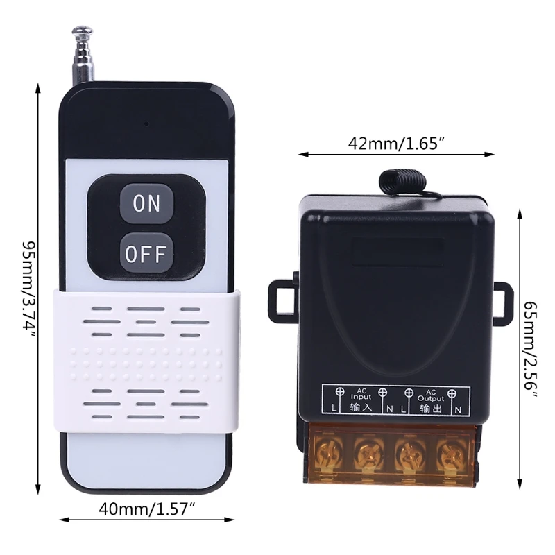 Smart Home 433Mhz AC85-250V 1CH Wireless Remote Control Switch RF Receiver Transmitter for Water Pump LED Light 
Smart Home 433Mhz AC85-250V 1CH Wireless Remote Control Switch RF Receiver Transmitter for Water Pump LED Light