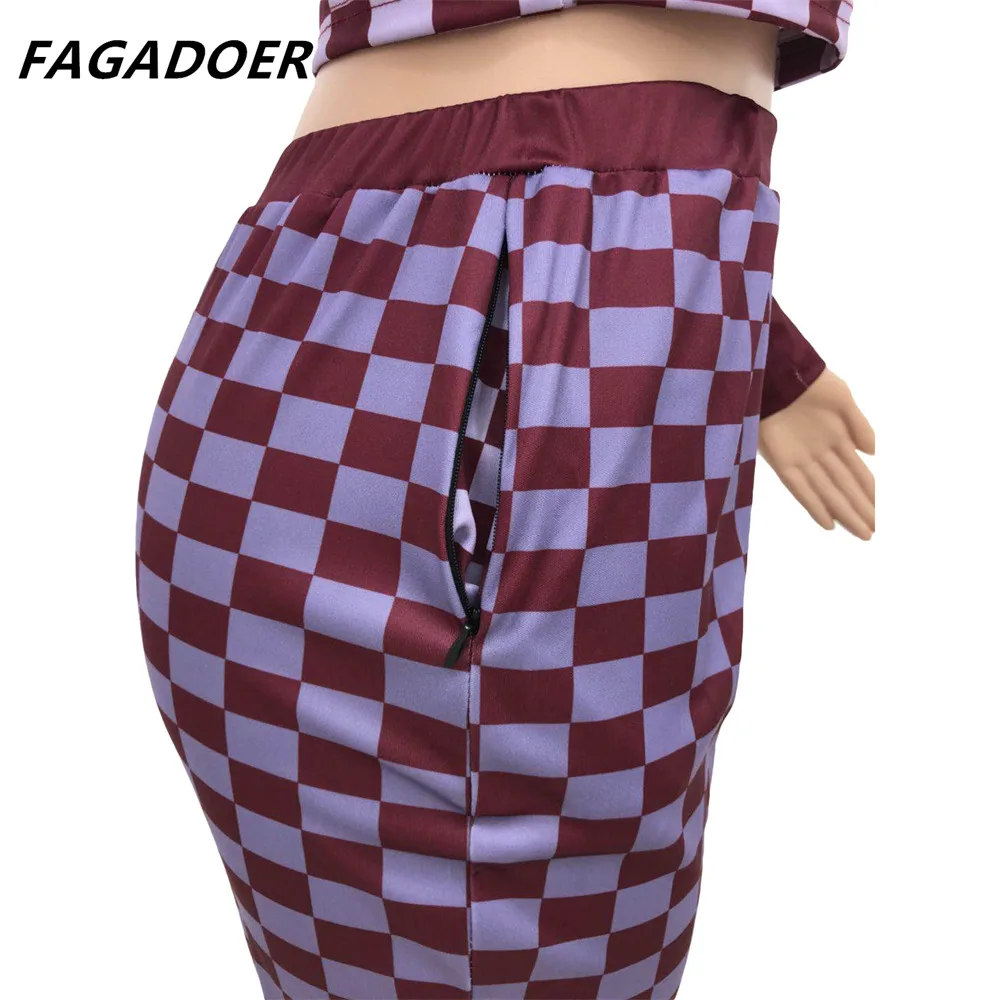Fagadoer Plaid Print Two Pieces Tracksuit Set Women Letter Top And Biker Long Pants Suits 2 Pieces Outfits Bodycon Matching Set
Fagadoer Plaid Print Two Pieces Tracksuit Set Women Letter Top And Biker Long Pants Suits 2 Pieces Outfits Bodycon Matching Set