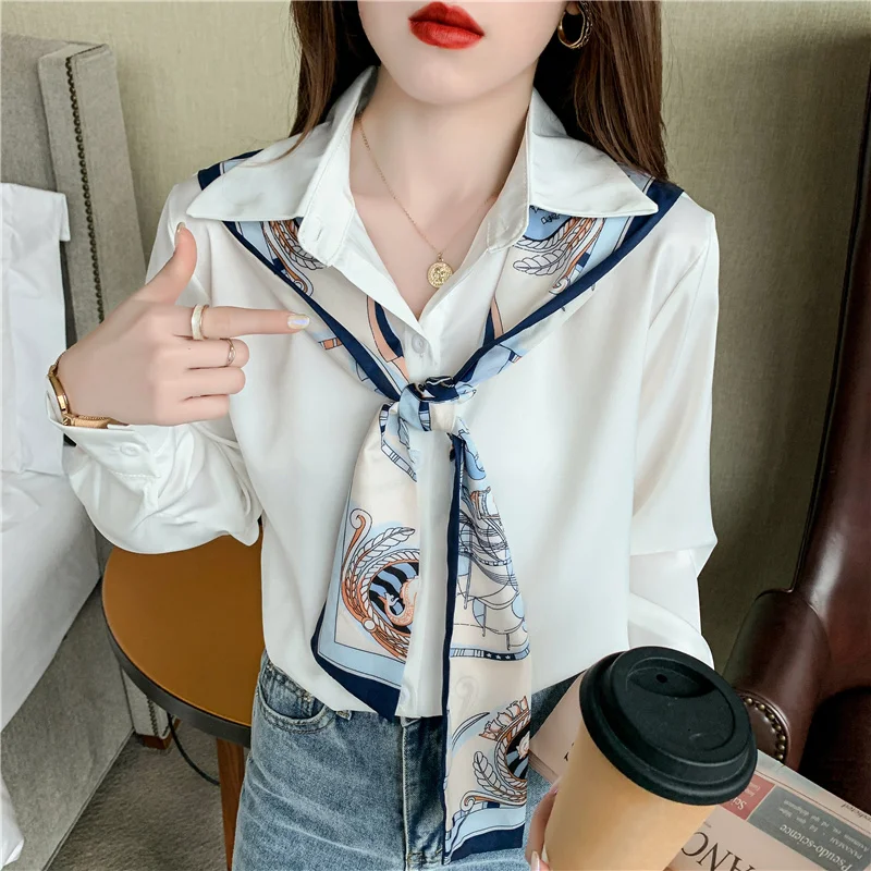 Шифоновая женская блузка с принтом, рубашка-поло, модная одежда на весну и осень, Топ с длинным рукавом, повседневный вариант
Шифоновая женская блузка с принтом, рубашка-поло, модная одежда на весну и осень, Топ с длинным рукавом, повседневный вариант