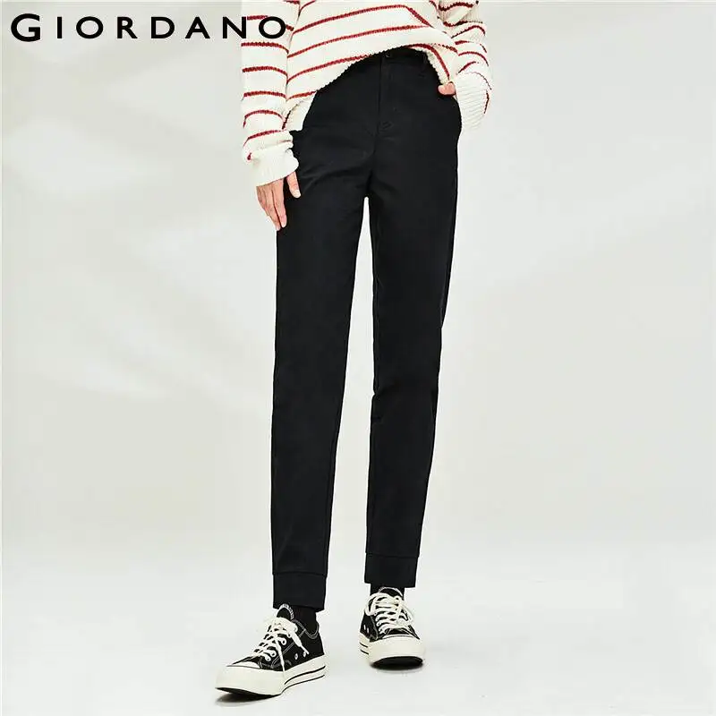 Giordano Women Pants Cotton Banded Cuffs Casual Pants Elastic Waitband Zip Fly Slant Pockets Pantaloni Donna 13410803
Giordano Women Pants Cotton Banded Cuffs Casual Pants Elastic Waitband Zip Fly Slant Pockets Pantaloni Donna 13410803
