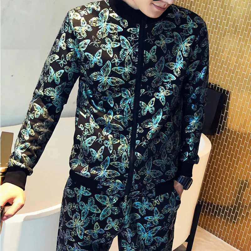 Hot Colorful Stamping Printed Mens Set Autumn Man Sport 2 Piece Set Jacket + Pants Tracksuit Men Moda Hombre Ropa De Hombre 
Hot Colorful Stamping Printed Mens Set Autumn Man Sport 2 Piece Set Jacket + Pants Tracksuit Men Moda Hombre Ropa De Hombre