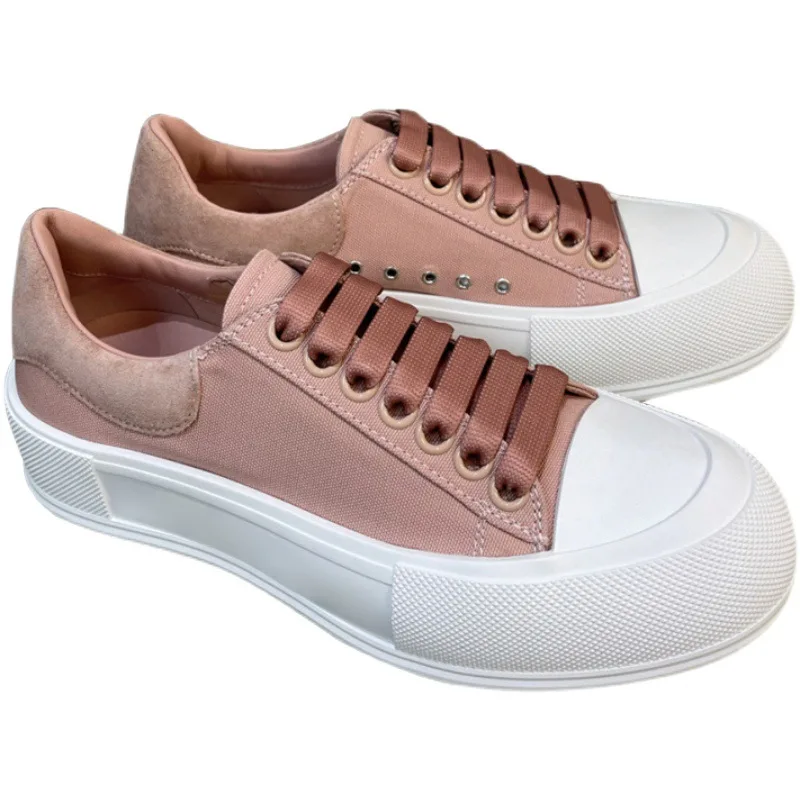 2021 Spring New Raise the Bottom Lace-up White Shoes Women's Fashionable All-Match Casual Canvas Shoes
2021 Spring New Raise the Bottom Lace-up White Shoes Women's Fashionable All-Match Casual Canvas Shoes