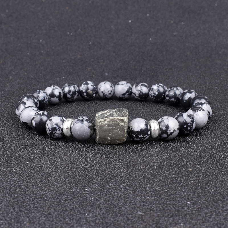 Fashion Snowflake Stone Bead Bracelets Men Nature Energy Chalcopyrite Alabaster Reiki Bracelet Women Meditation Prayer Jewelry
Fashion Snowflake Stone Bead Bracelets Men Nature Energy Chalcopyrite Alabaster Reiki Bracelet Women Meditation Prayer Jewelry