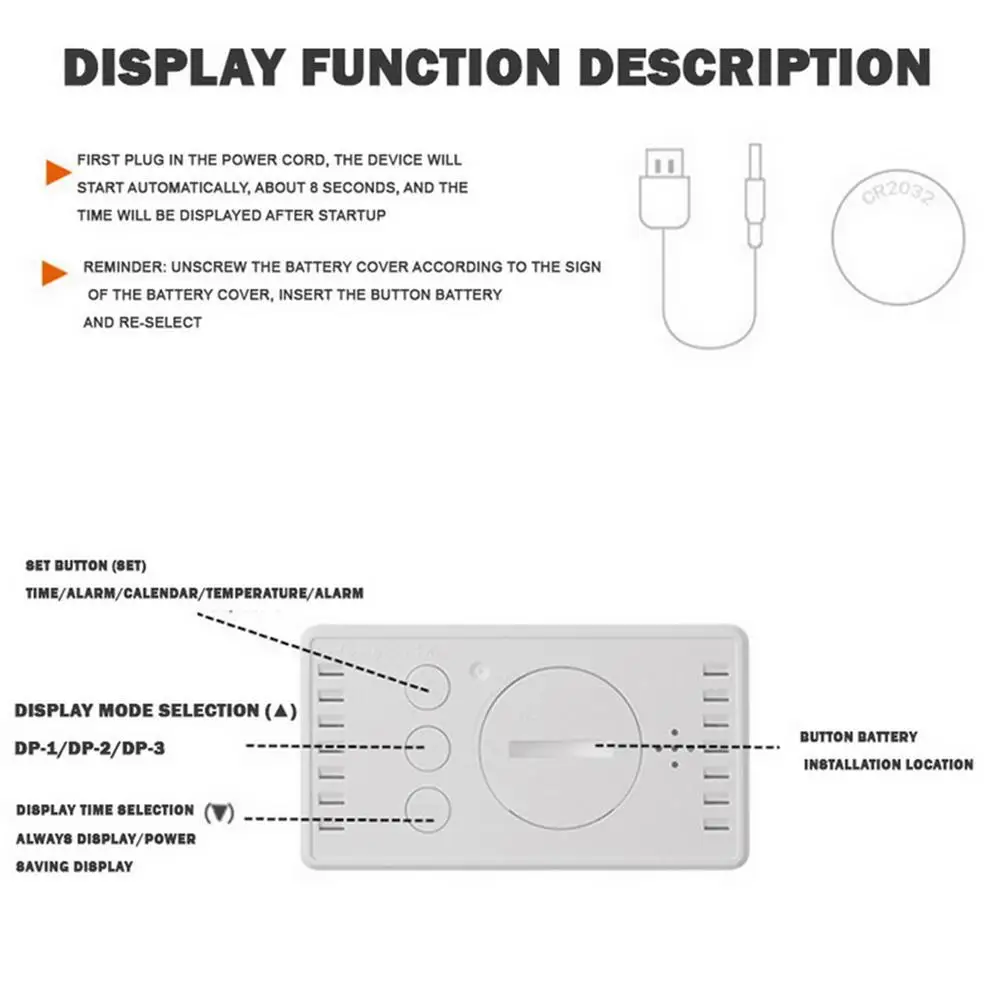 Digital Alarm Clock Mirror LED Night Lights Thermometer Wall Clock Lamp Square Rectangle Multi-function Desk Clocks LED display
Digital Alarm Clock Mirror LED Night Lights Thermometer Wall Clock Lamp Square Rectangle Multi-function Desk Clocks LED display