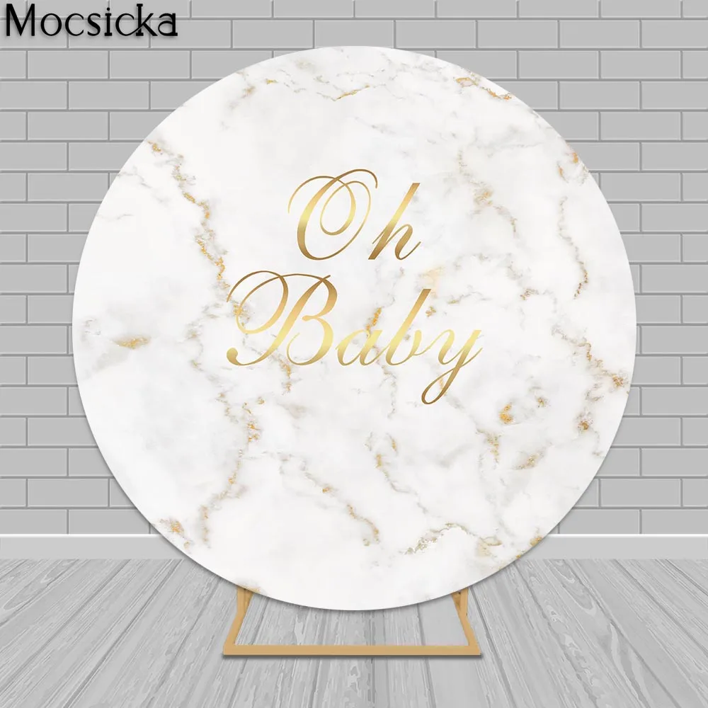White Marble Oh Baby Round Backdrop Baby Shower Birthday Party Photography Background Circle Cake Table Decorations Posters
White Marble Oh Baby Round Backdrop Baby Shower Birthday Party Photography Background Circle Cake Table Decorations Posters