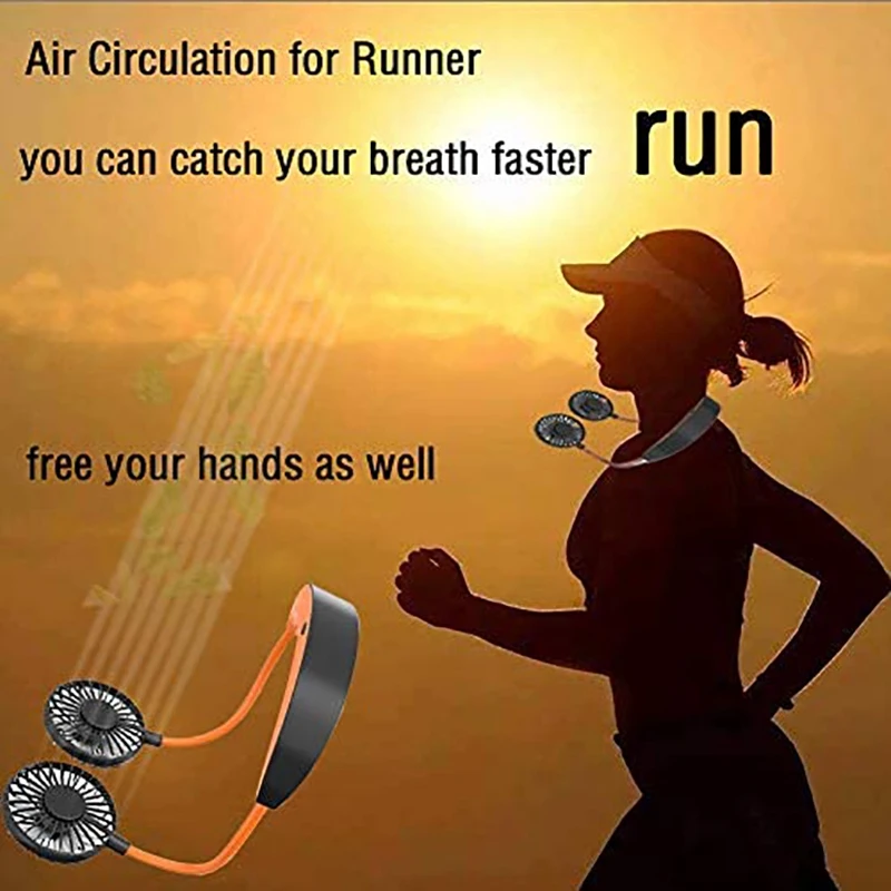 Portable Fan Mini USB Fan Hand Free Personal Fan Hanging Neck Sport