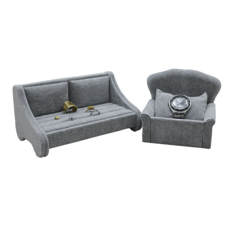 Velvet Sofa Ring Plate Bracelet Display Stand Display Tray Jewelry Jewelry Display Stand Counter Display Props Gray
Velvet Sofa Ring Plate Bracelet Display Stand Display Tray Jewelry Jewelry Display Stand Counter Display Props Gray