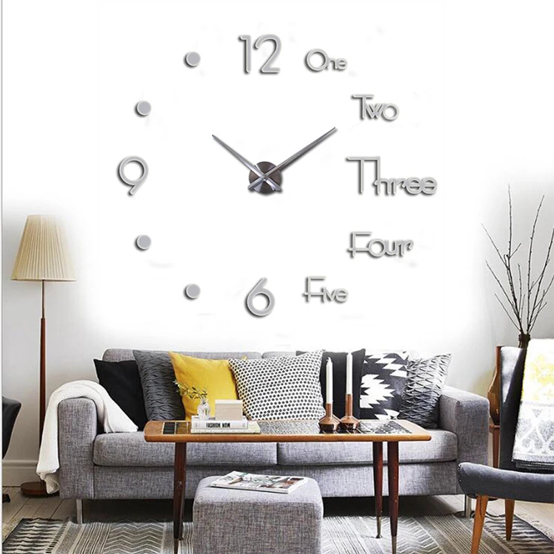 3D Wall Clock Quartz DIY Big Decorative Kitchen Clocks Acrylic Mirror Stickers Oversize Wall Clock Home Letter Home Decor
3D Wall Clock Quartz DIY Big Decorative Kitchen Clocks Acrylic Mirror Stickers Oversize Wall Clock Home Letter Home Decor