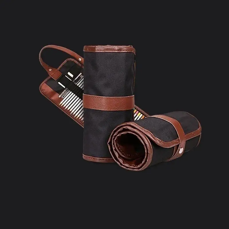 24 Slots Pencil Bag Wrap Roll Up Students Canvas Sketching Pen Case Brushes Makeup Pouch
24 Slots Pencil Bag Wrap Roll Up Students Canvas Sketching Pen Case Brushes Makeup Pouch