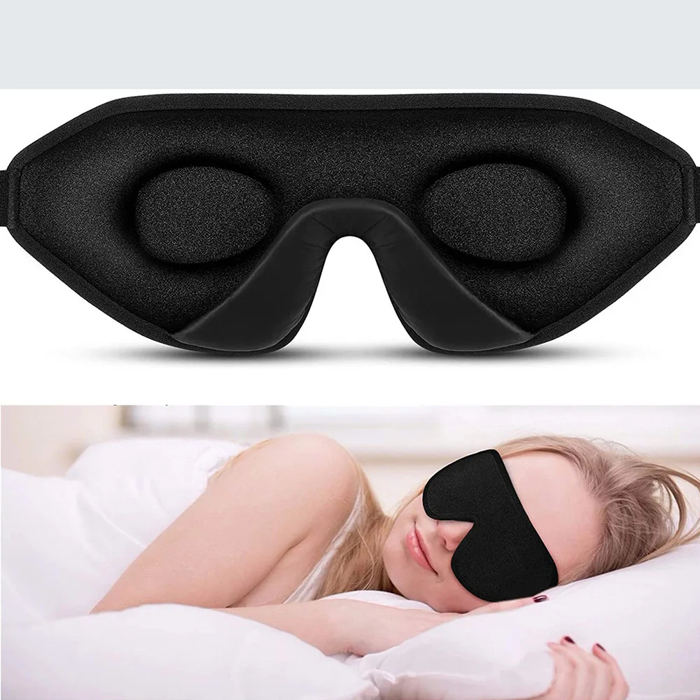 Eyes Mask 3D Black Memory Cotton Sleeping Mask Soft Eyeshade Breathable Blindfold Headband Eyepatch Aid Eye Cover Night Mask
Eyes Mask 3D Black Memory Cotton Sleeping Mask Soft Eyeshade Breathable Blindfold Headband Eyepatch Aid Eye Cover Night Mask