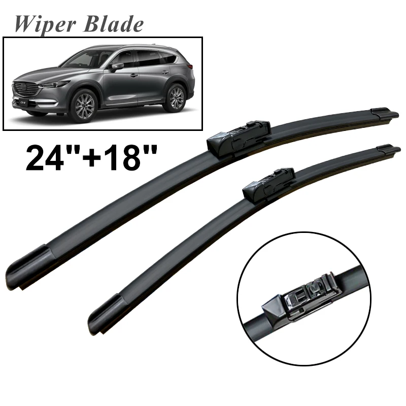 Okowiper RHD & LHD Front Wiper Blades For Mazda CX-8 KG 2018 - 2020 Windshield Windscreen Front Window 24"+18"
Okowiper RHD & LHD Front Wiper Blades For Mazda CX-8 KG 2018 - 2020 Windshield Windscreen Front Window 24"+18"