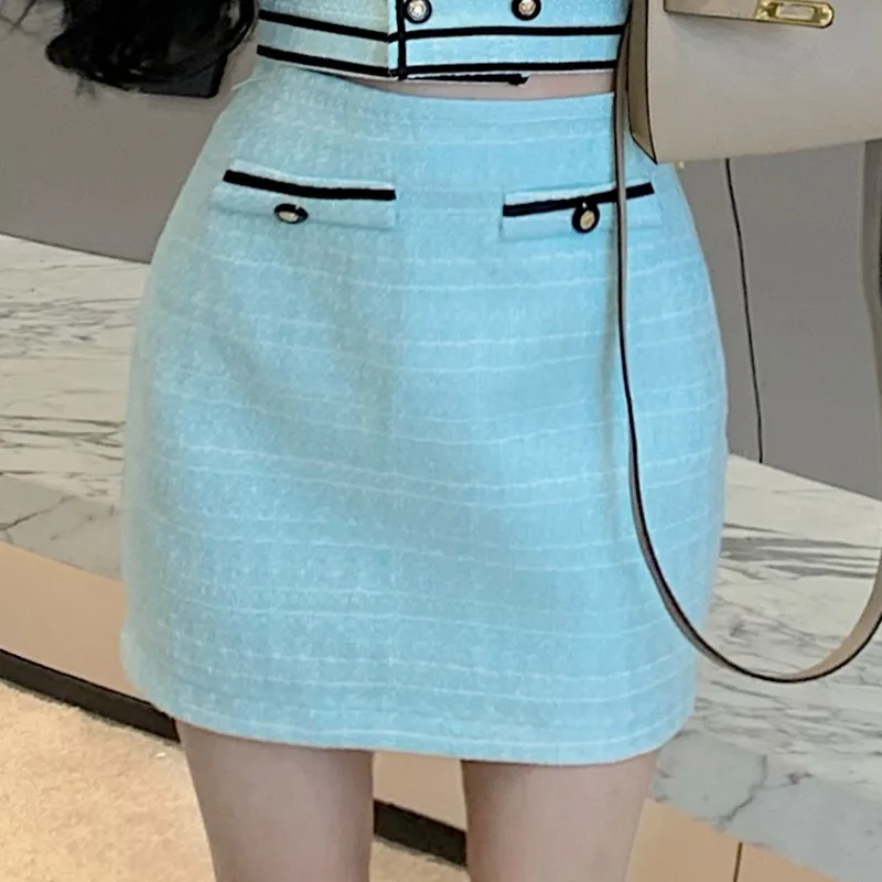 Korean Small Fragrance Two Piece Set Women Short Jacket Coat Crop Top + High Waist Sweet Skirt Suits Summer Conjuntos De Vestido
Korean Small Fragrance Two Piece Set Women Short Jacket Coat Crop Top + High Waist Sweet Skirt Suits Summer Conjuntos De Vestido