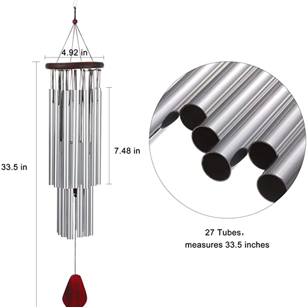 Wind Chimes 27 Tubes Soothing Melodic Tones for Indoor Outdoor Window Yard Decoration L5 
Wind Chimes 27 Tubes Soothing Melodic Tones for Indoor Outdoor Window Yard Decoration L5