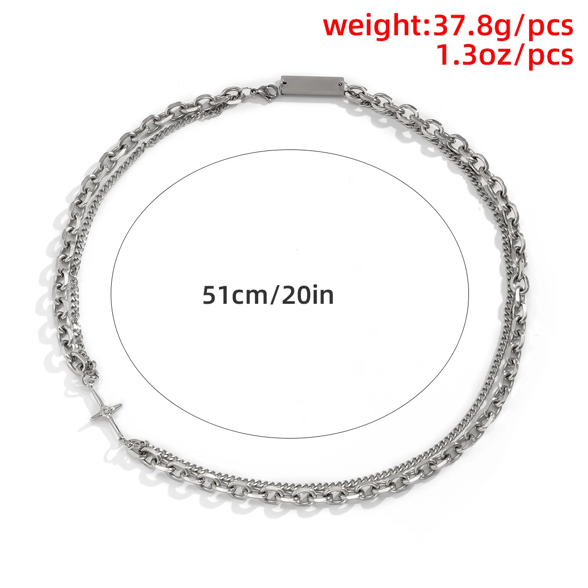 2021 New Korean Fashion Stainless Steel Multi Layer Cross Statement Short Collar Clavicle Chain Necklace For Women Men Jewelry
2021 New Korean Fashion Stainless Steel Multi Layer Cross Statement Short Collar Clavicle Chain Necklace For Women Men Jewelry