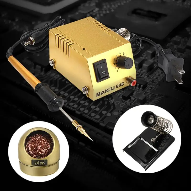 AC 220V 18W Adjustable Phone Board Computer Repair Welding Machine Tool Thermostatic Soldering Station Solder Iron
AC 220V 18W Adjustable Phone Board Computer Repair Welding Machine Tool Thermostatic Soldering Station Solder Iron